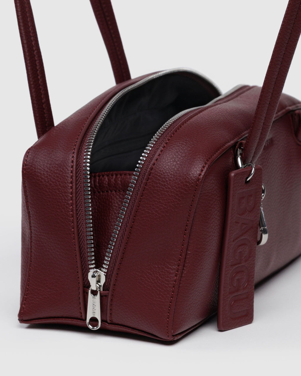 SMALL RECYCLED LEATHER BOWLER BAG