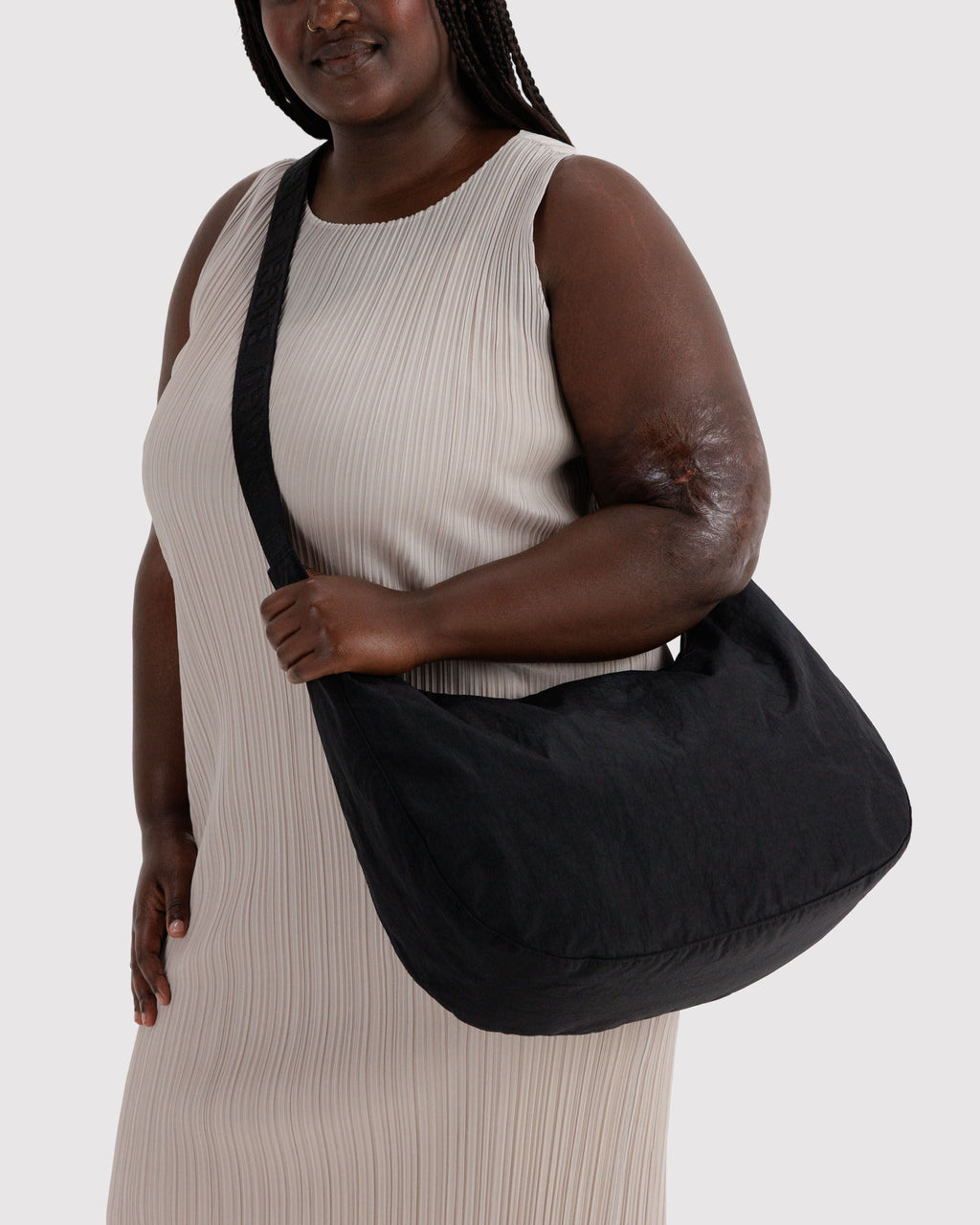 LARGE NYLON CRESCENT BAG